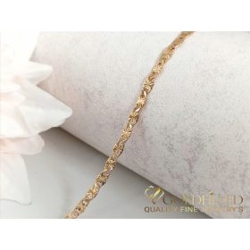   Antiallergene pozlačen zapestnica „Goldfilled“, dolžina 19 cm in širina 4 mm, barva 18K