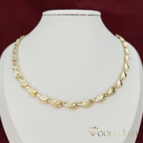   Ekskluzivna antiallergene pozlačena ogrlica „Goldfilled“,  več velikostih debelina 7 mm, barva 14K Multicolor 