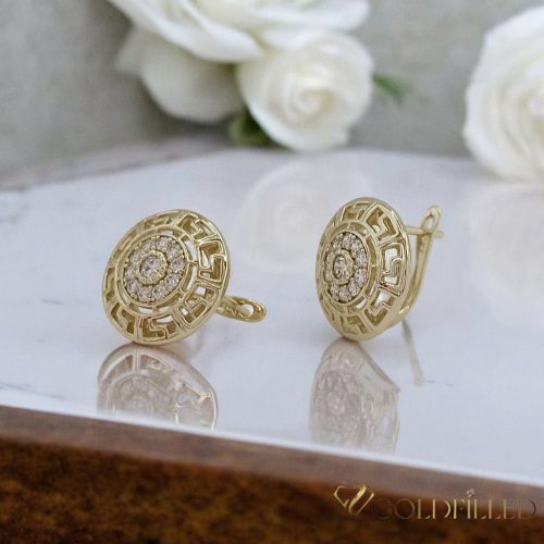 Goldfilled antialergijski uhani 19mm 14K barva