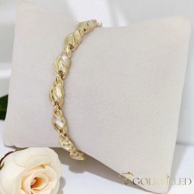   Ekskluzivna antiallergene pozlačena zapestnica „Goldfilled“, v več velikostih širina 7 mm, barva 14K