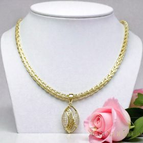   Antiallergijska Goldfilled ogrlica 50cm/5,2mm + obesek, barva 14K