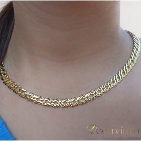   Goldfilled Antialergijski Luksuzni Ogrlica 45cm Dolga in 7mm Široka Barva 14K