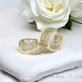 Goldfilled antialergijski uhani 17mm 14K barva