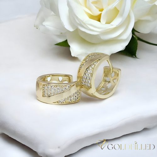 Goldfilled antialergijski uhani 17mm 14K barva