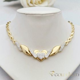   Ekskluzivna antiallergijska Goldfilled ogrlica 50cm/6-20mm, 14K večbarvna