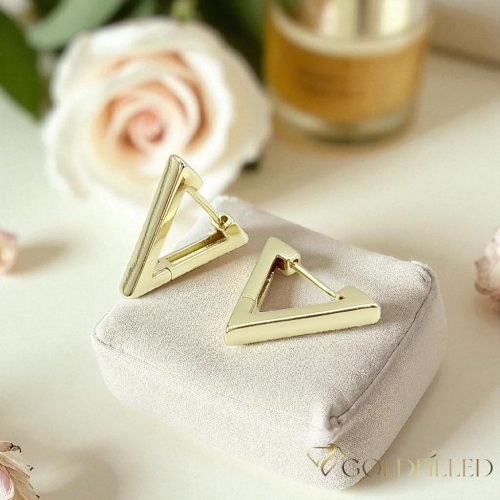 Goldfilled antialergijski uhani 16mm 14K barva