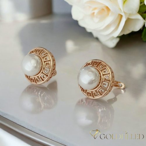 Goldfilled antialergijski uhani 19 mm 18K barva