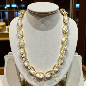   Goldfilled Antialergijski Luksuzni Barakka Ogrlica 60cm Dolga in 14mm Široka (100g) Barva 14K Multikolor