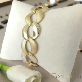  Antiallergene pozlačen zapestnica „Goldfilled“, dolžina 19 cm in širina 18 mm, barva 14K