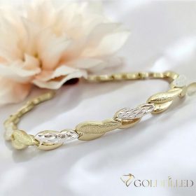   Ekskluzivna antiallergene pozlačena zapestnica „Goldfilled“, v več velikostih širina 7 mm, barva 14K