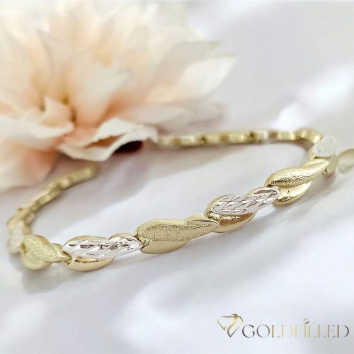 Ekskluzivna antiallergene pozlačena zapestnica „Goldfilled“, v več velikostih širina 7 mm, barva 14K