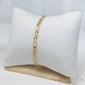  Antiallergene pozlačen zapestnica „Goldfilled“, dolžina 19 cm in širina 4 mm, barva 14K