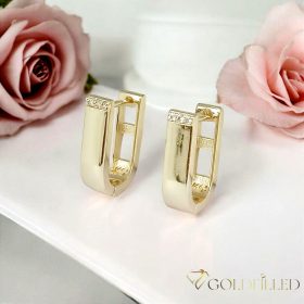 Goldfilled antialergijski uhani 17mm 14K barva