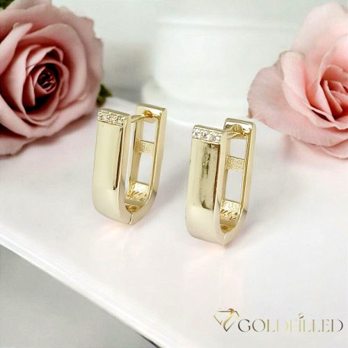 Goldfilled antialergijski uhani 17mm 14K barva