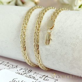   Antialergijska ogrlica Goldfilled 45cm dolga in 5mm široka Barva 14K