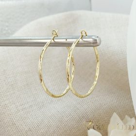 Goldfilled Antialergijske Obročaste uhani 40mm 14K barva