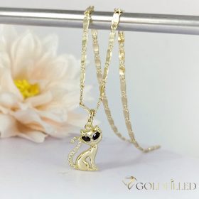   Antiallergijska Goldfilled ogrlica 45cm/2,6mm + obesek, barva 14K