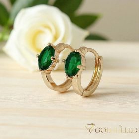 Goldfilled antialergijski uhani 15mm 18K barva