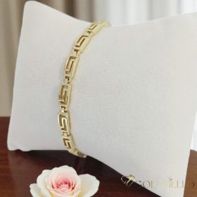   Antiallergene pozlačen zapestnica „Goldfilled“, dolžina 17 cm in širina 4,5 mm, barva 14K