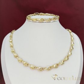   Antiallergene Goldfilled ogrlica 50 cm/7mm + zapestnica 17 cm , barva 14K Multicolor 