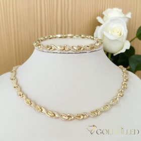   Antiallergene Goldfilled ogrlica 45 cm/6mm + zapestnica 19 cm , barva 14K