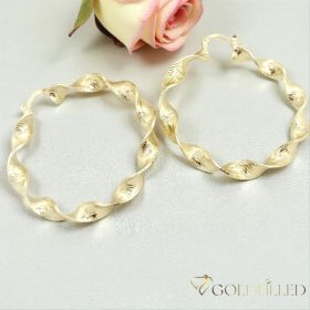 Goldfilled Antialergijske Obročaste uhani 40mm 14K barva