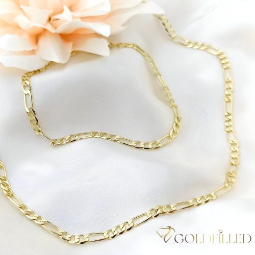 Antiallergene Goldfilled ogrlica 60 cm/4mm  + zapestnica 19 cm, barva 14K