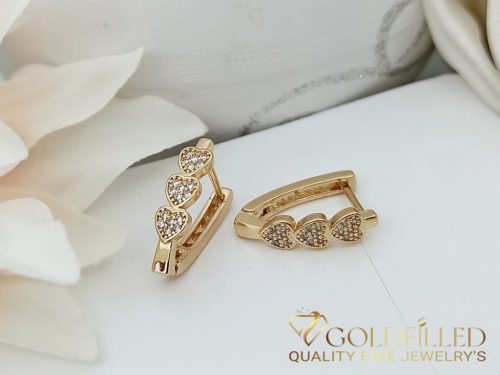 Goldfilled antialergijski uhani 18mm 18K barva