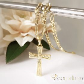   Antiallergijska Goldfilled ogrlica 50cm/4mm + obesek, barva 14K