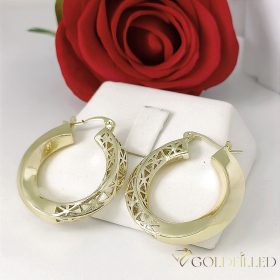 Goldfilled Antialergijske  uhani 35mm 14K barva