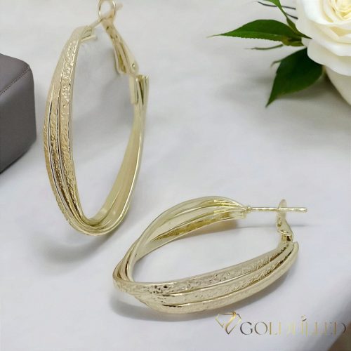 Goldfilled Antialergijske Obročaste uhani 40mm 14K barva