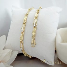   Ekskluzivna antiallergene pozlačena ogrlica „Goldfilled“,  več velikostih debelina 5,2 mm, barva 14K Multicolor 