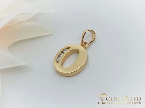 Antiallergijski Goldfilled obesek 23 mm, barva 18K