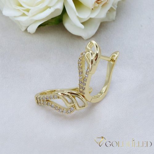 Goldfilled antialergijski uhani 18mm 14K barva