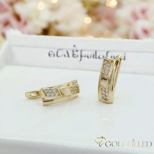 Goldfilled antialergijski uhani 17mm 14K barva