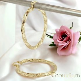 Goldfilled Antialergijske Obročaste uhani 50mm 14K barva